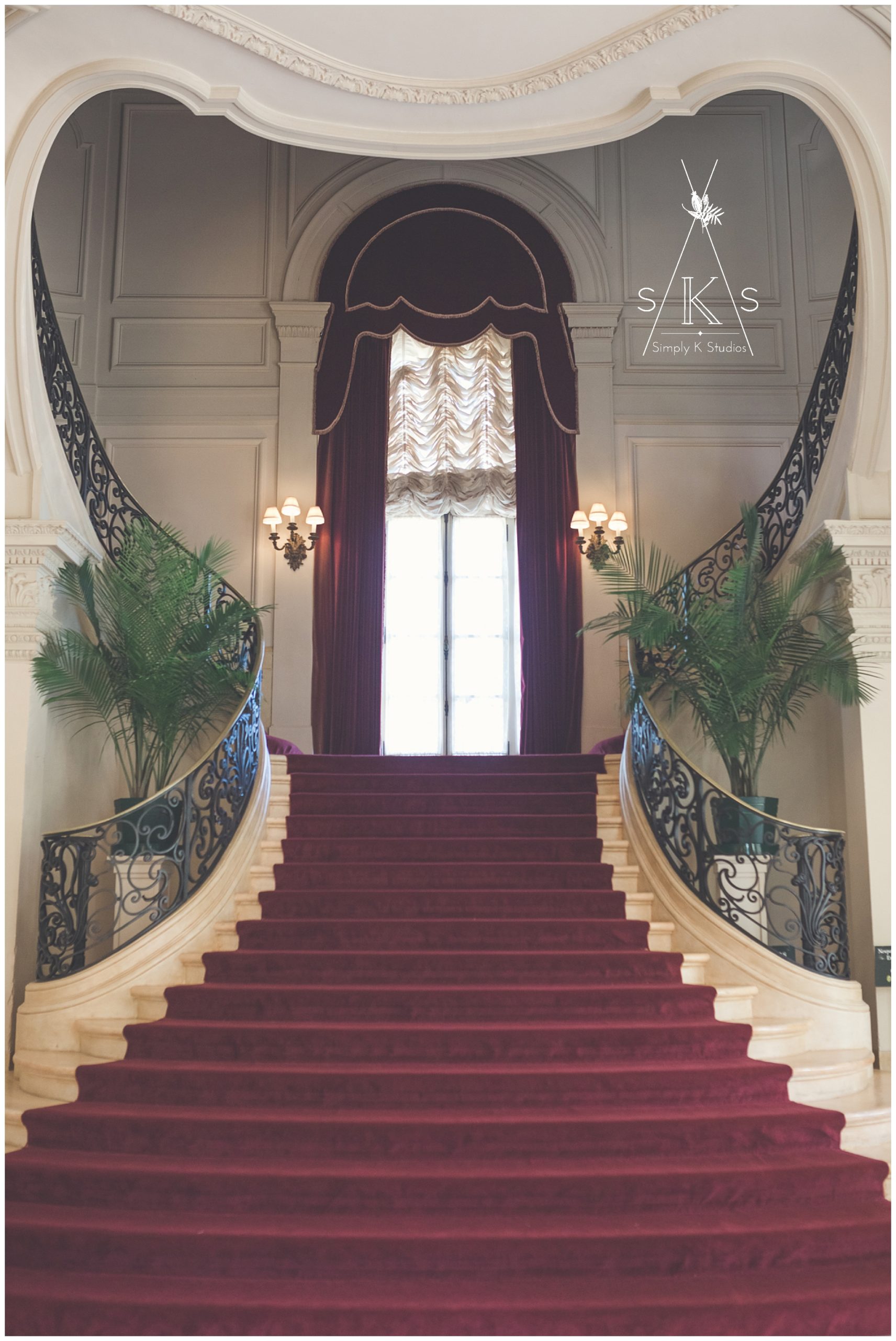 Grand Staircase in Rosecliff Mansion