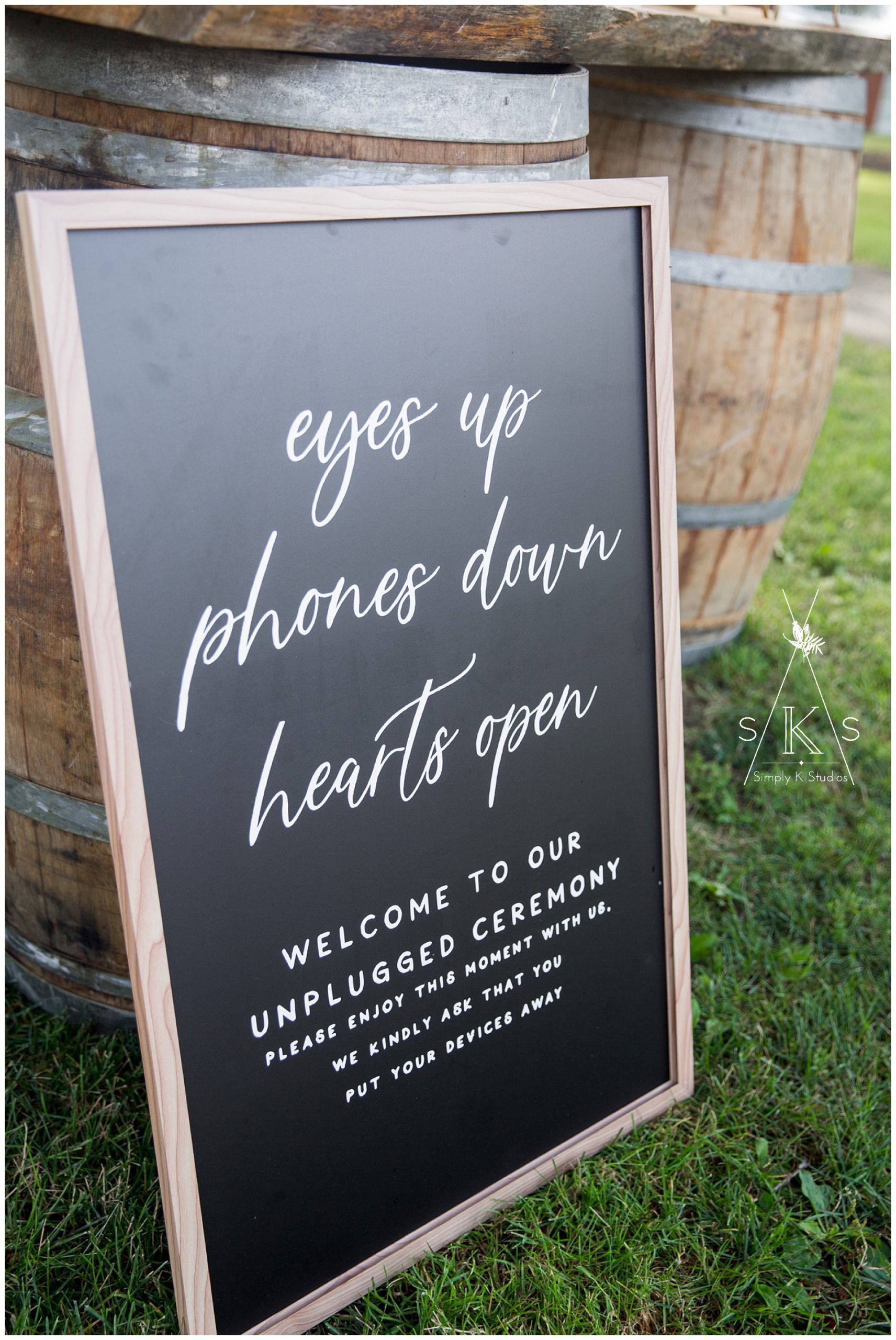 Unplugged ceremony sign by Alex Daley Designs 
