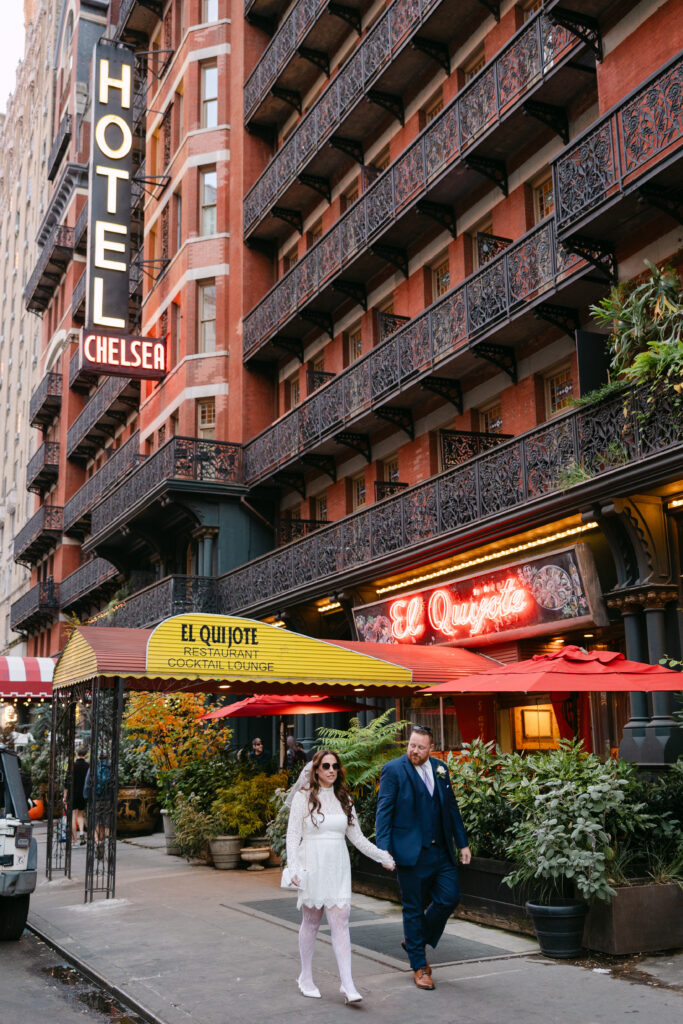 edgy nyc elopement at hotel chelsea