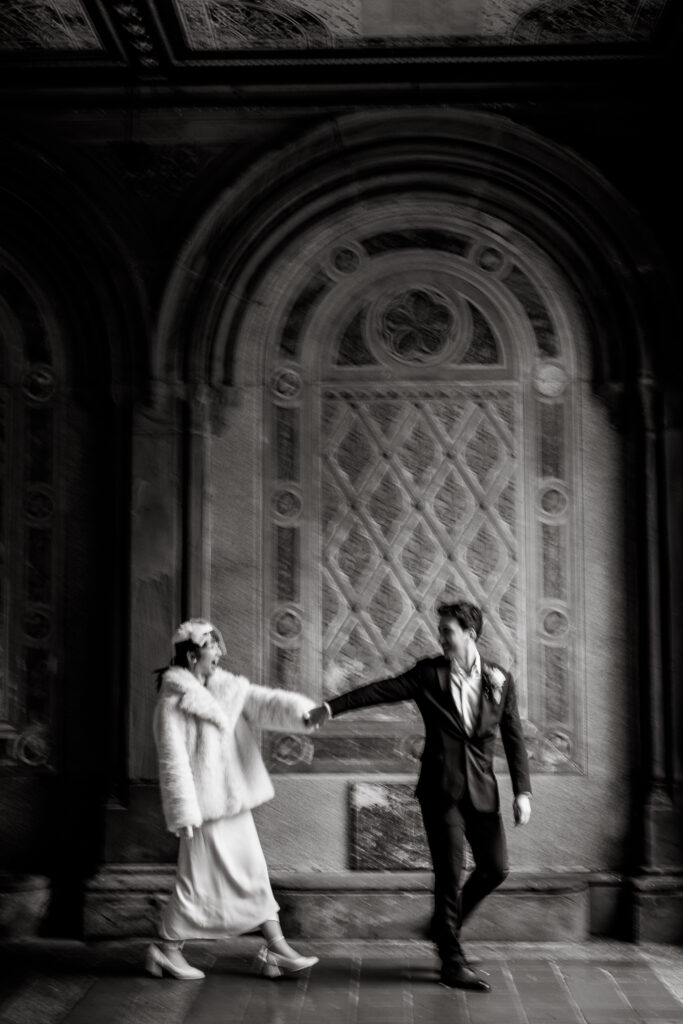 romantic nyc elopement moments at bethesda terrace